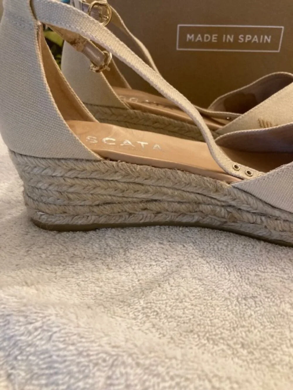 Viscata Espadrilles, Sz39, Ivory/Off-White